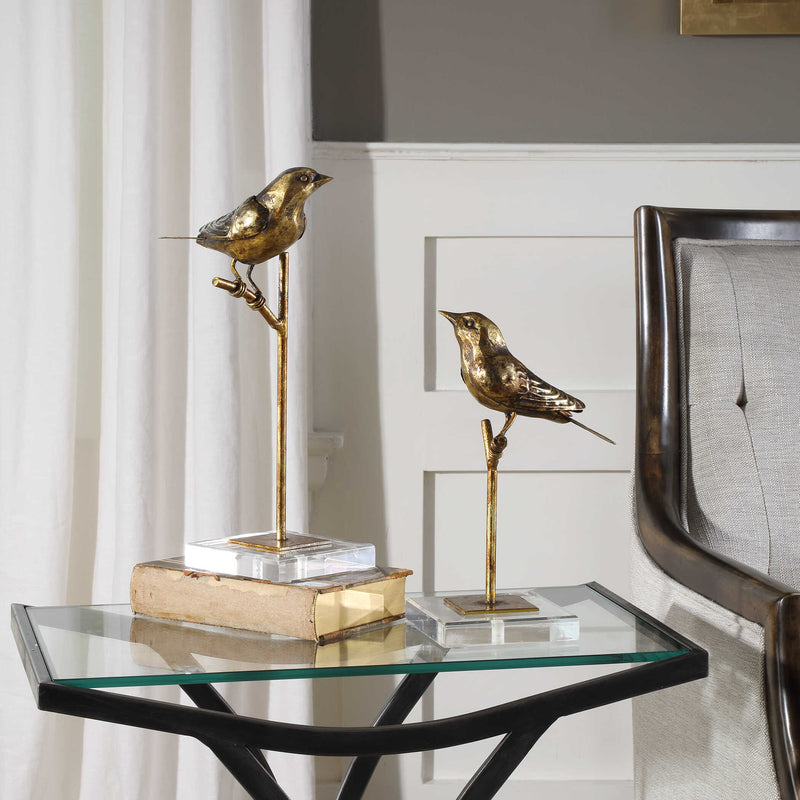 Uttermost Passerines Bird Sculptures Set/2