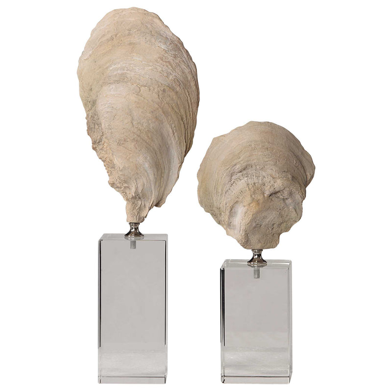 Uttermost Oyster Shell Sculptures Set/2