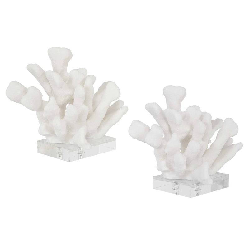 Uttermost Charbel White Bookends Set/2