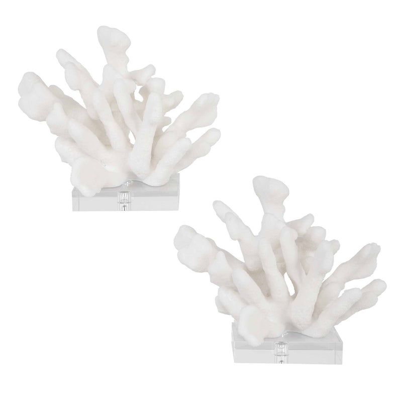 Uttermost Charbel White Bookends Set/2