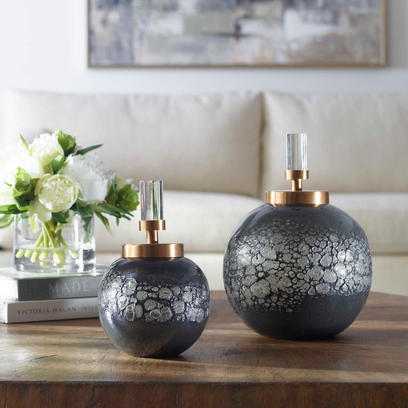 Uttermost Cessair Art Glass Bottles Set/2