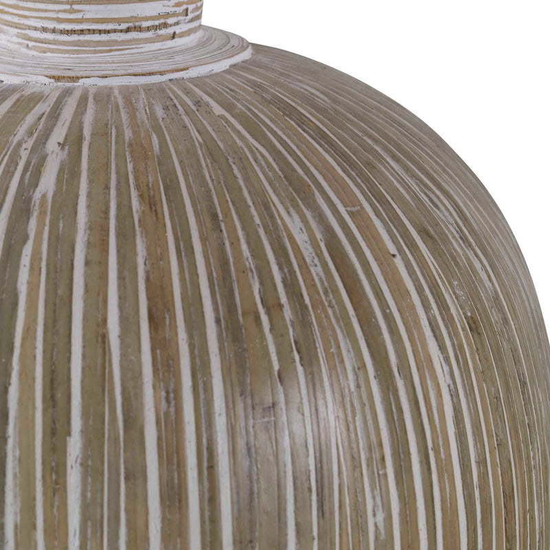 Uttermost Islander White Washed Vases Set/2
