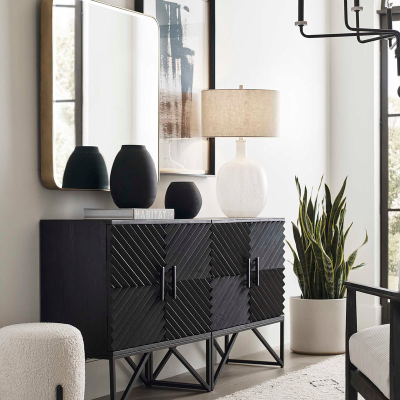 Uttermost Hearth Matte Black Vases Set/3