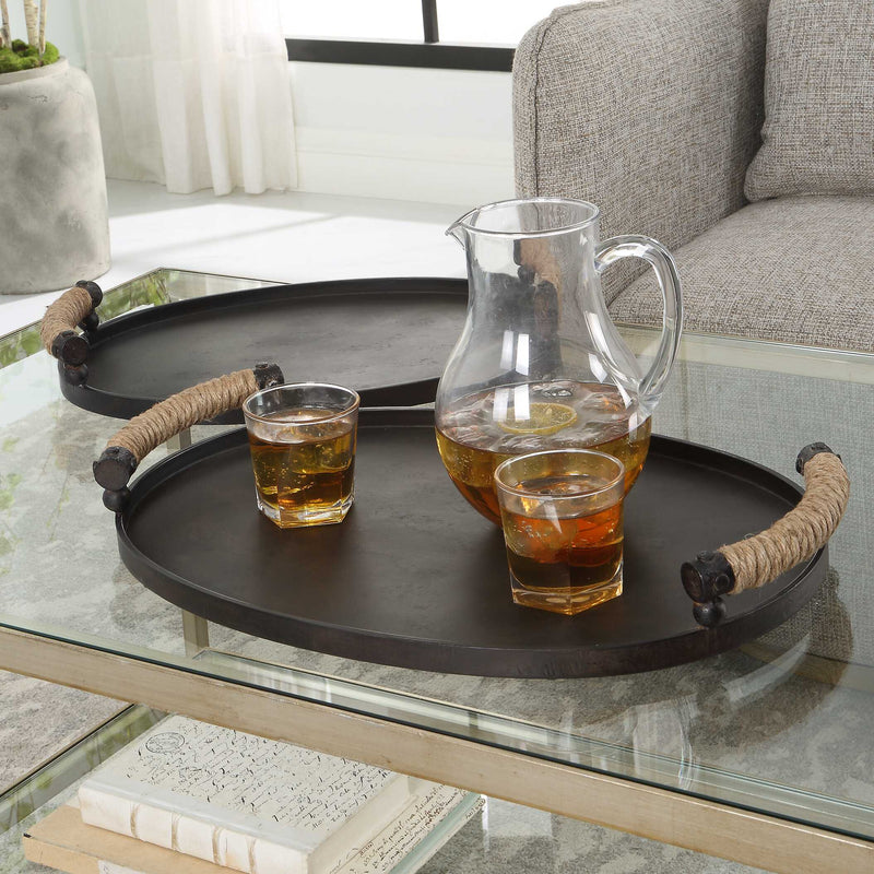 Uttermost Viggo Bronze Trays Set/2