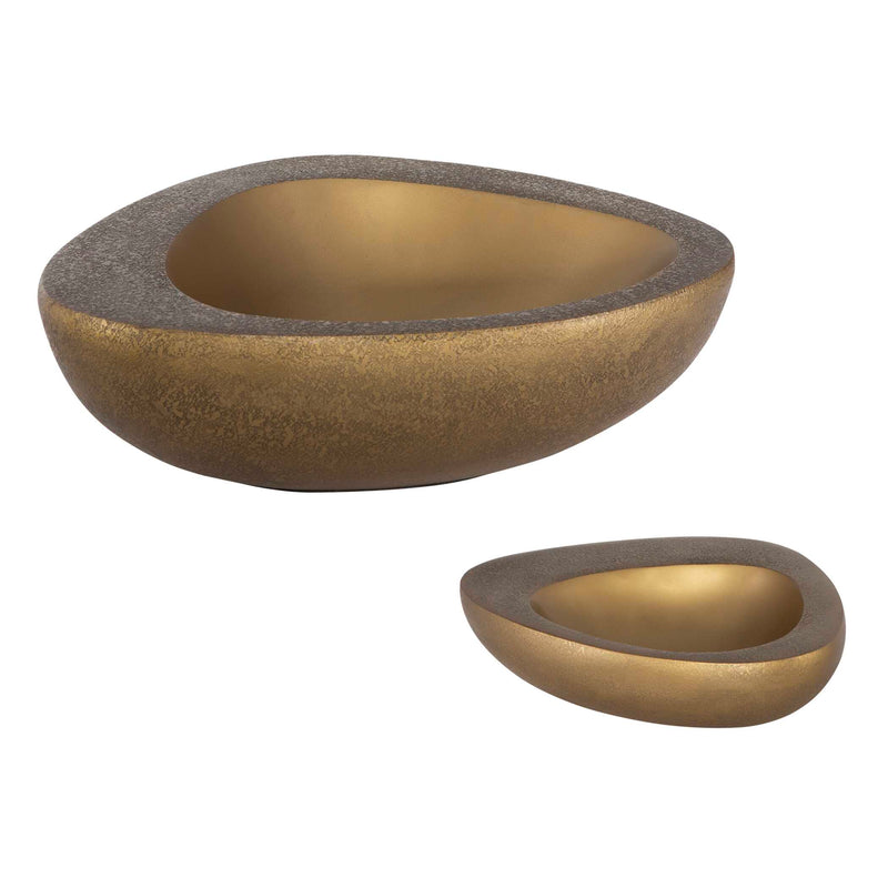 Uttermost Ovate Brass Bowls Set Of 2