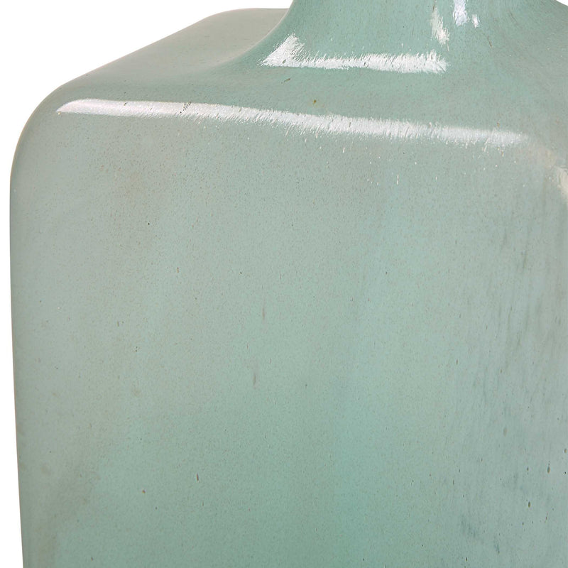 Uttermost Fuze Aqua & Bronze Vases Set Of 2