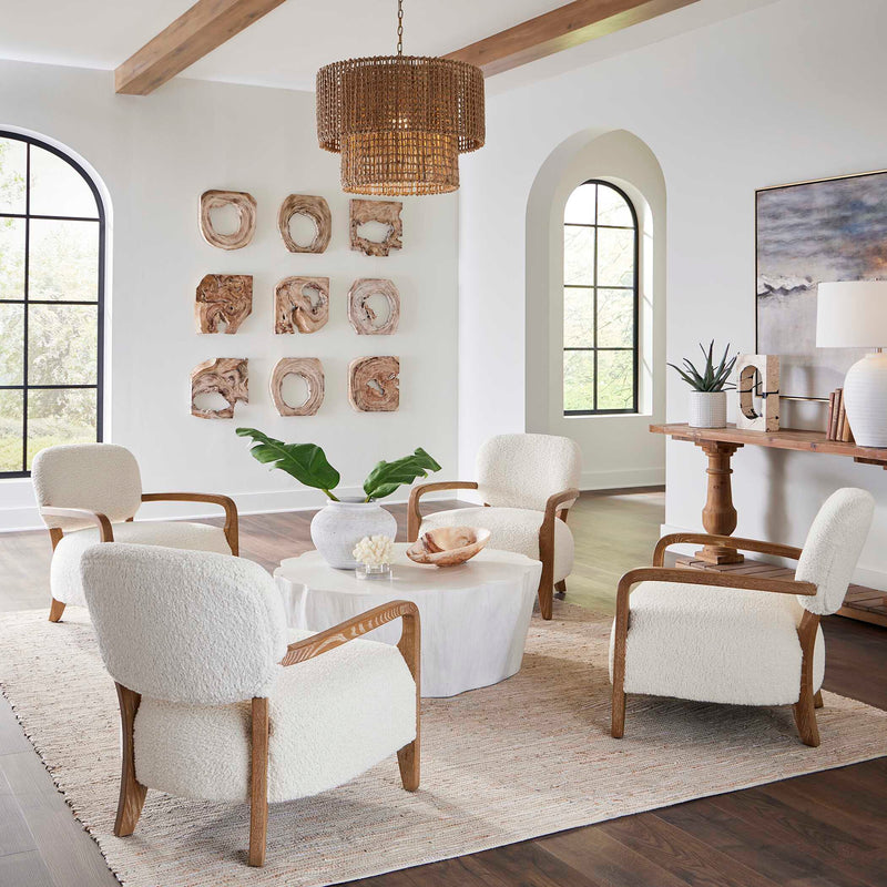 Uttermost Floreana Round White Vase