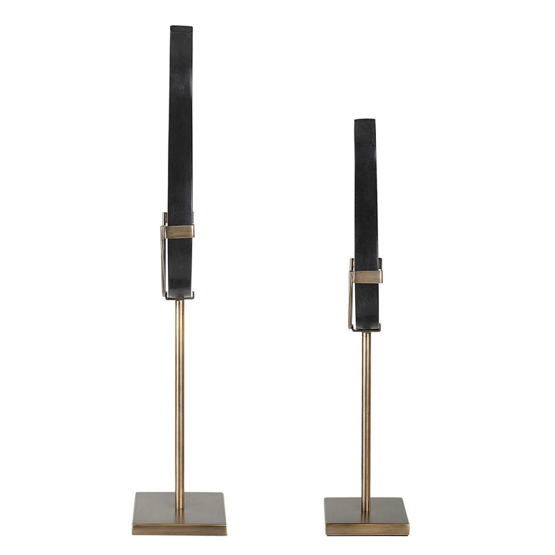 Uttermost Black Flame Sculptures Set/2