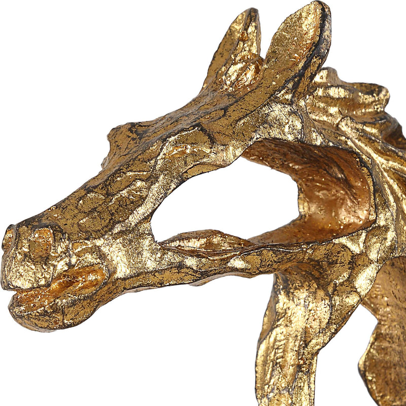 Uttermost Gallop Gold Sculpture