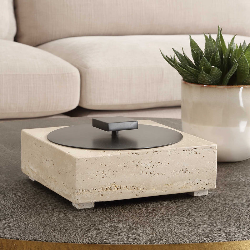 Uttermost Natural Luxe Travertine Box