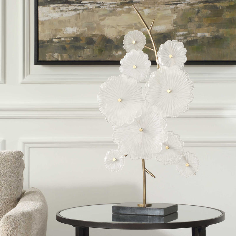 Uttermost Glass Garden Table Sculpture