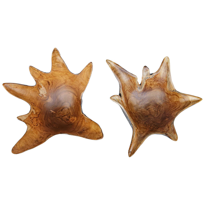 Uttermost Starpetal Indoor-Outdoor Wooden Bowls Set/2