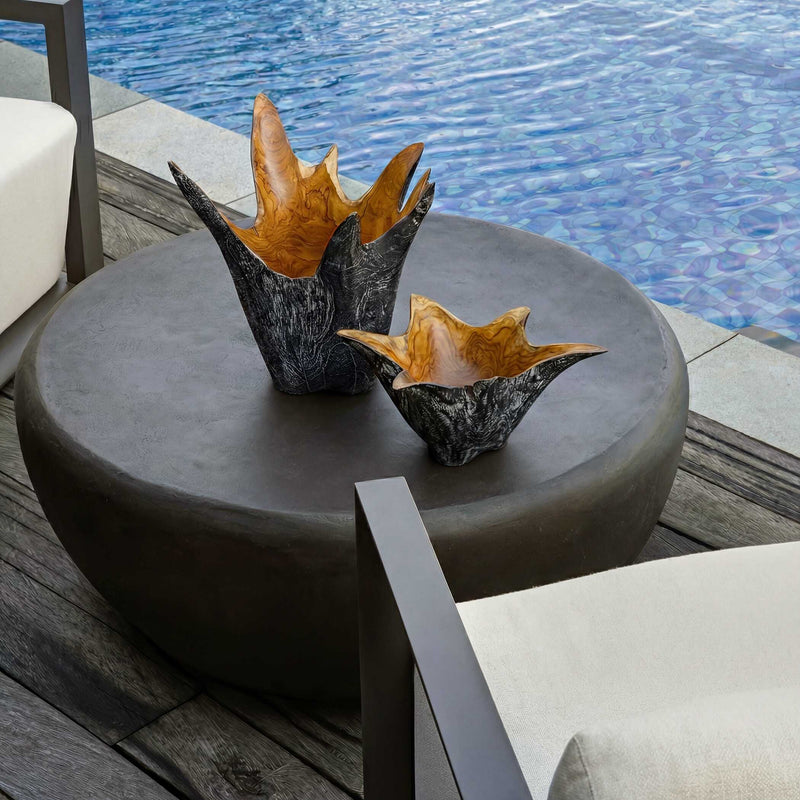 Uttermost Starpetal Indoor-Outdoor Wooden Bowls Set/2