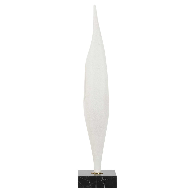 Uttermost Fluid Drop White Stone Sculpture
