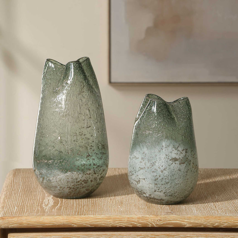 Uttermost Chianti Seeded Glass Vases Set/2