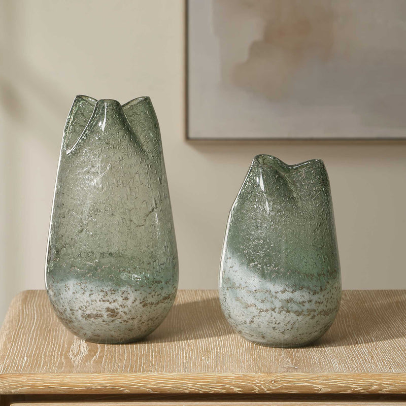 Uttermost Chianti Seeded Glass Vases Set/2