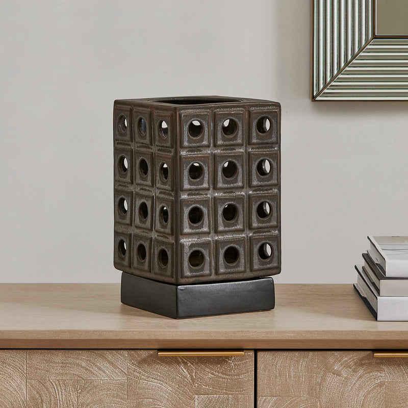 Uttermost Lattice Indoor-Outdoor Lantern Candleholder