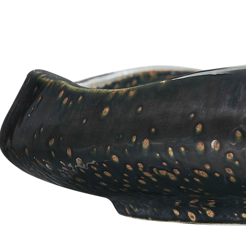 Uttermost Stardust Ripple Indoor-Outdoor Black Bowl