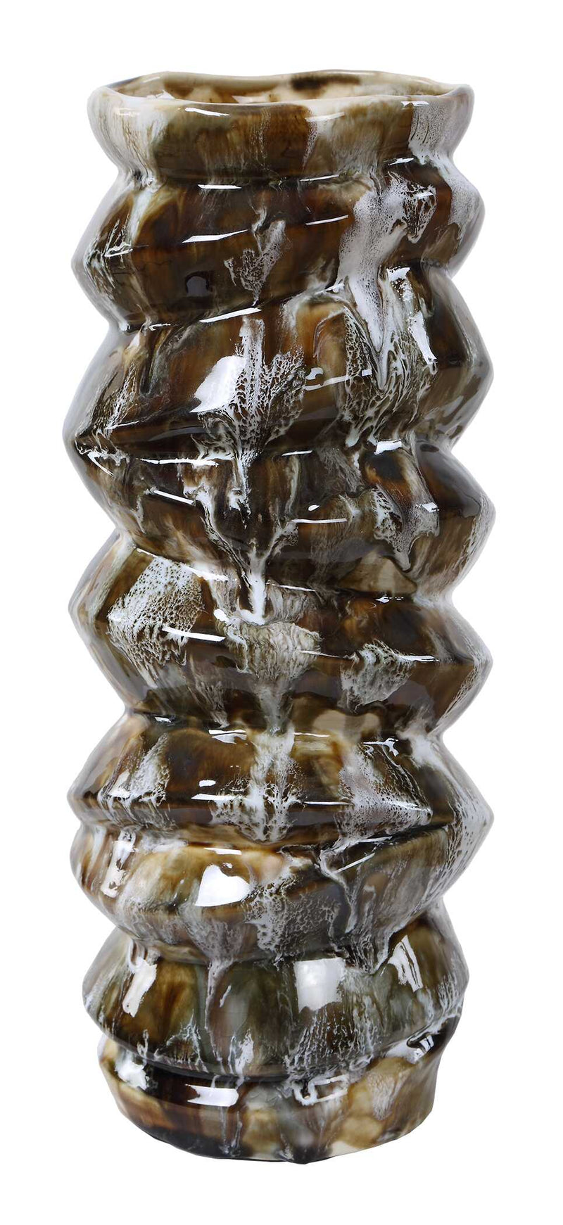 Uttermost Cuoco Glazed Brown Vases, S/2