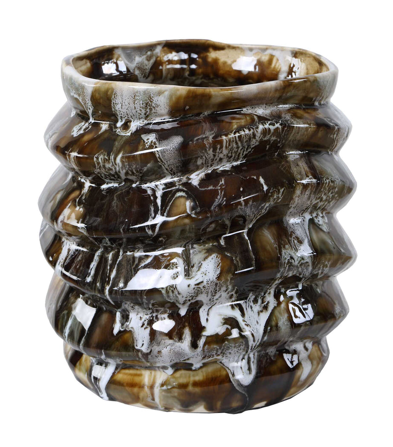 Uttermost Cuoco Glazed Brown Vases, S/2