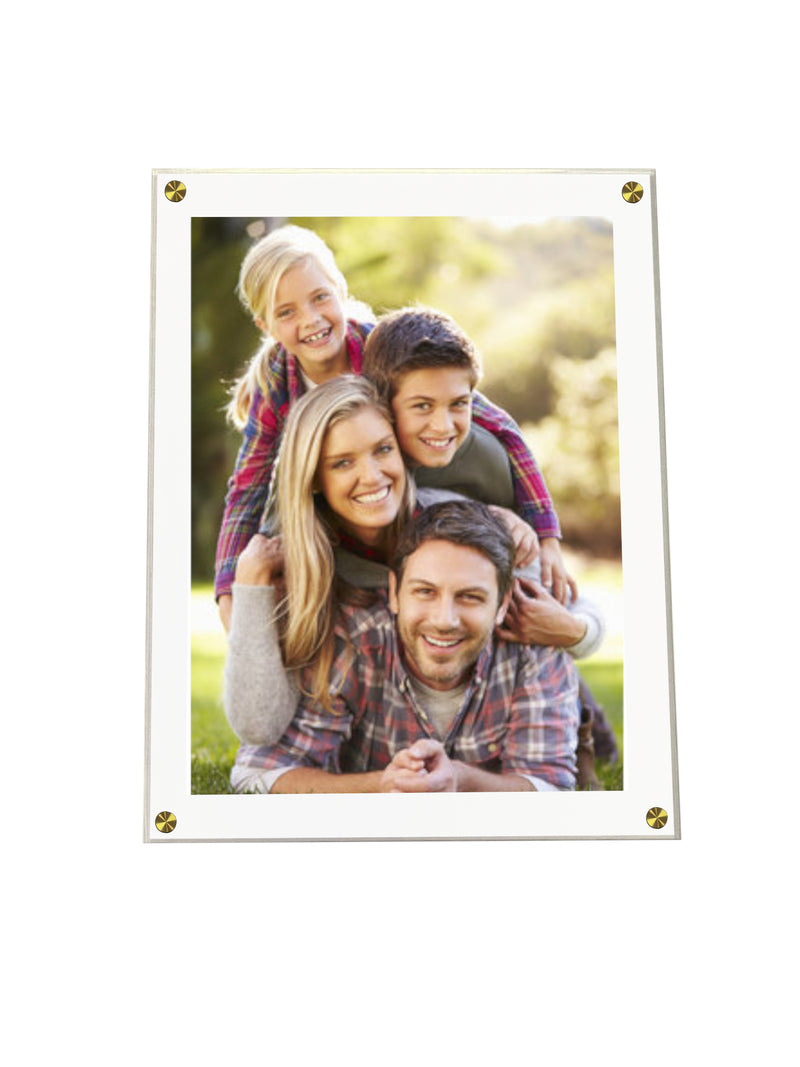 Acrylic Picture Frame - For Displaying Photos, Wallpaper, and Documents - Multiple Knob Colors Available - Fabrics and Drapes