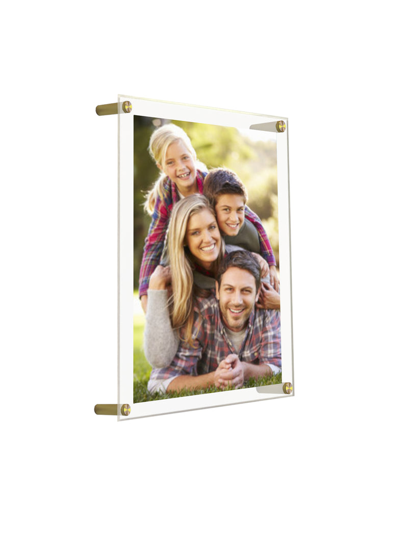 Acrylic Picture Frame - For Displaying Photos, Wallpaper, and Documents - Multiple Knob Colors Available - Fabrics and Drapes