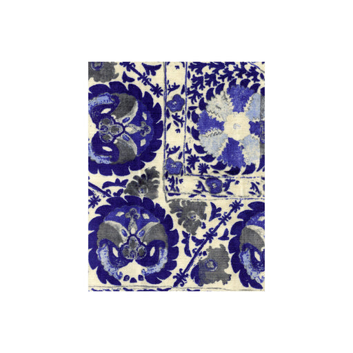 KRAVET COUTURE - IZNIK- COBALT - Fabric by the Yard COBALT