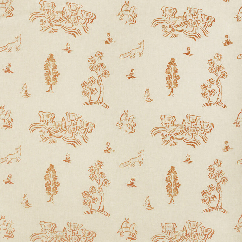 KRAVET COUTURE - FRIENDLY FOLK- MELON ORANGE - Fabric by the Yard MELON ORANGE