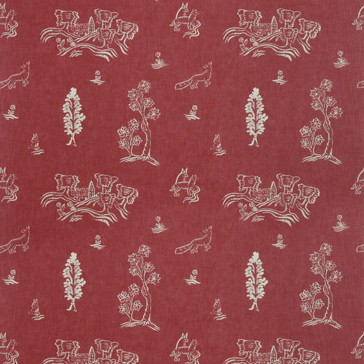 KRAVET COUTURE - FRIENDLY FOLK- HUNTSMAN RED - Fabric by the Yard HUNTSMAN RED