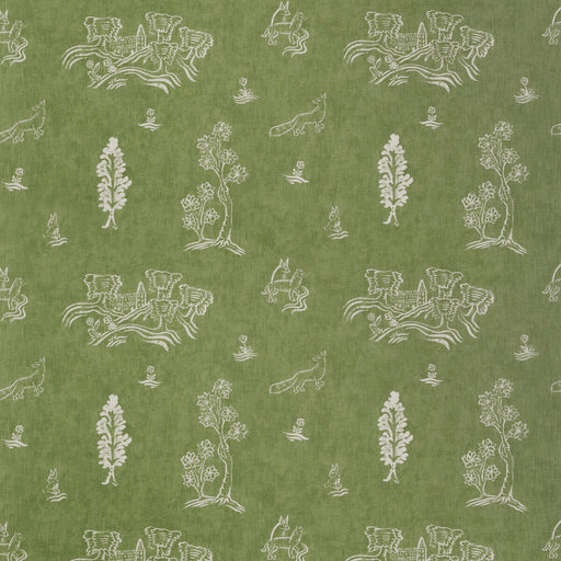 KRAVET COUTURE - FRIENDLY FOLK- BASIL GREEN - Fabric by the Yard BASIL GREEN