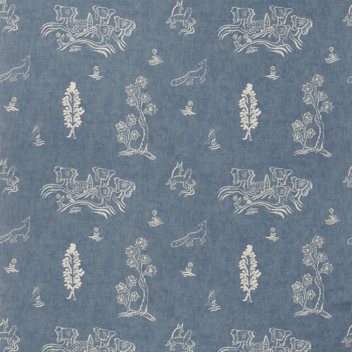 KRAVET COUTURE - FRIENDLY FOLK- HAPPY BLUE - Fabric by the Yard HAPPY BLUE