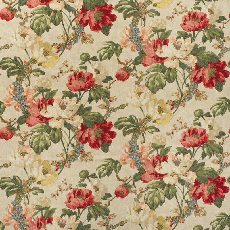 KRAVET COUTURE - PEONY- NATURAL - Fabric by the Yard NATURAL