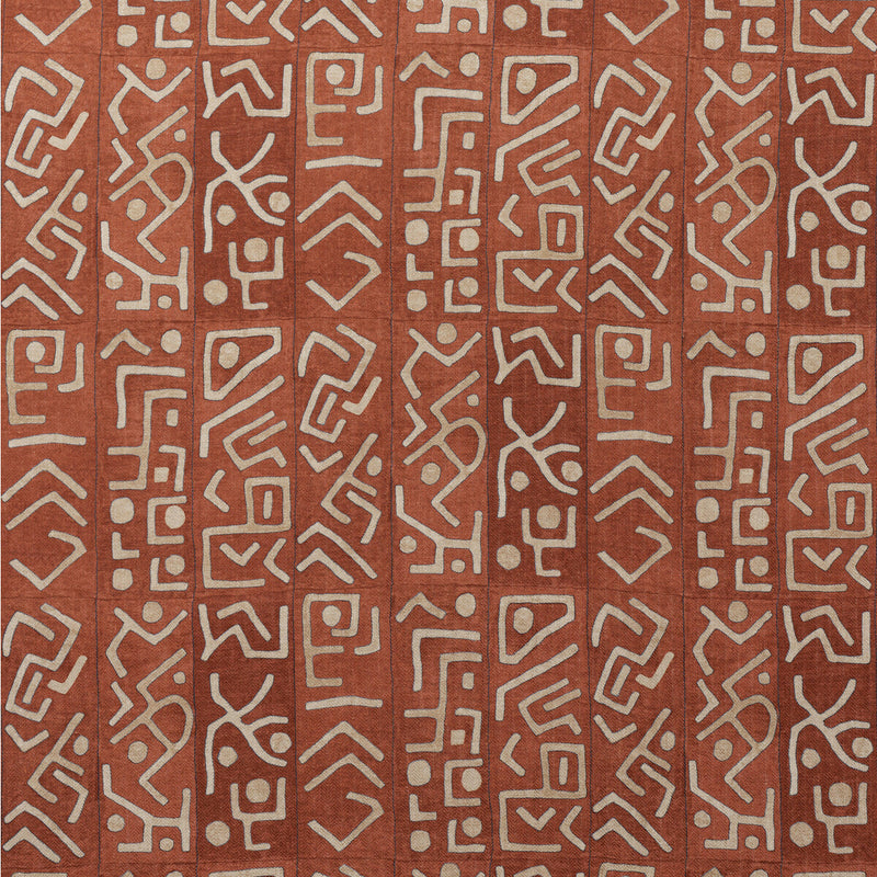 KRAVET COUTURE - ASHANTI- BRICK - Fabric by the Yard BRICK