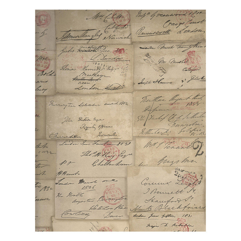KRAVET COUTURE - LOVE LETTER- PARCHMENT - Wallcovering by the Roll PARCHMENT