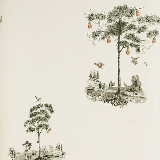 KRAVET COUTURE - PEAR TREE- GRAPHITE - Wallcovering by the Roll GRAPHITE