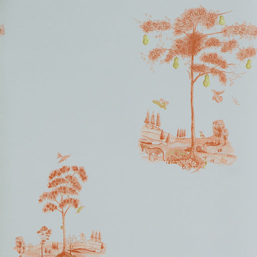 KRAVET COUTURE - PEAR TREE- SUNSETORANGE - Wallcovering by the Roll SUNSETORANGE