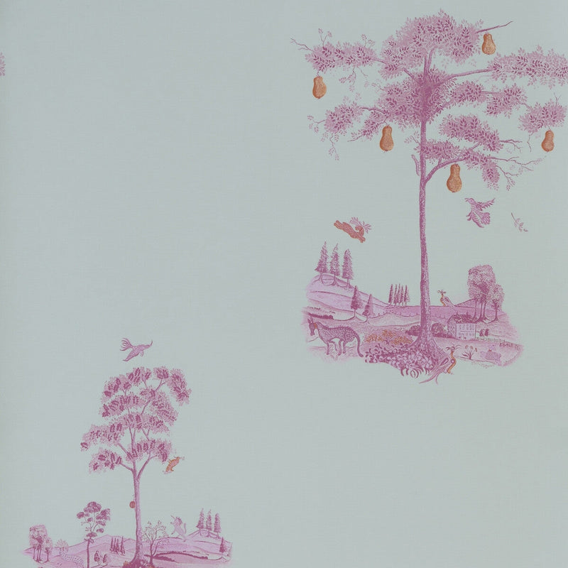 KRAVET COUTURE - PEAR TREE- SUNRISE PINK - Wallcovering by the Roll SUNRISE PINK