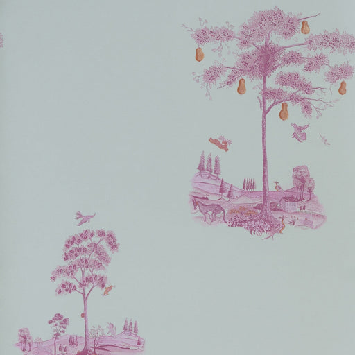 KRAVET COUTURE - PEAR TREE- SUNRISE PINK - Wallcovering by the Roll SUNRISE PINK