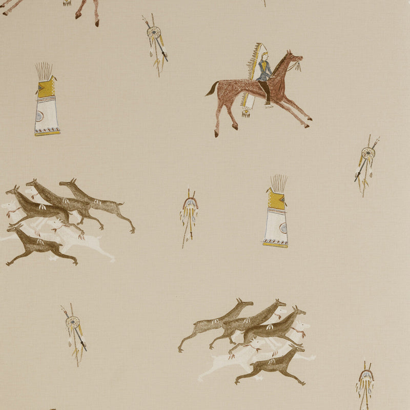 KRAVET COUTURE - APACHE- SIENNA - Wallcovering by the Roll SIENNA