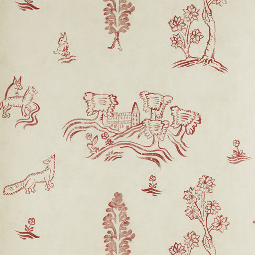 KRAVET COUTURE - WYCHWOOD- HUNTSMAN RED - Wallcovering by the Roll HUNTSMAN RED