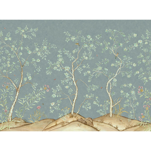 KRAVET COUTURE - SONGBIRD- RAIN - Wallcovering by the EACH RAIN