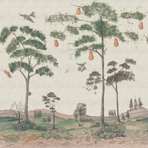 KRAVET COUTURE - AMW10084 - MYTHICAL LAND LINEN - Wallpaper By the Piece