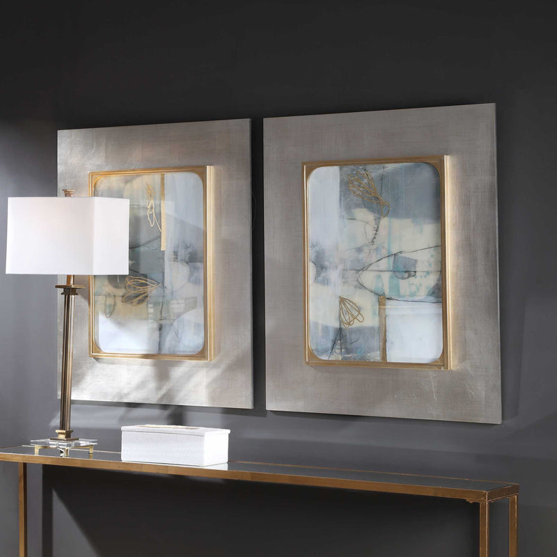 Uttermost Gilded Whimsy Abstract Prints Set/2