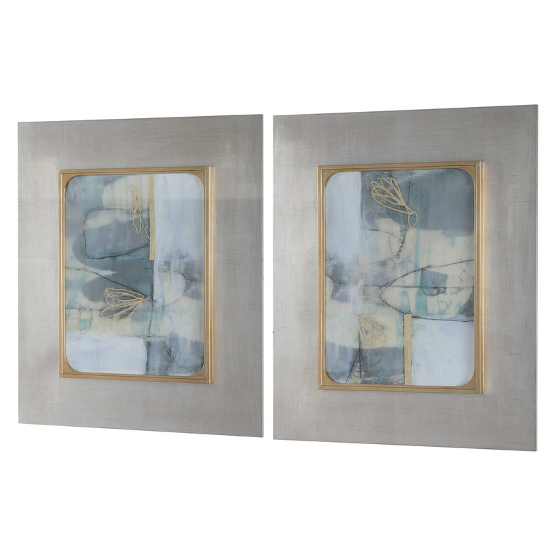 Uttermost Gilded Whimsy Abstract Prints Set/2