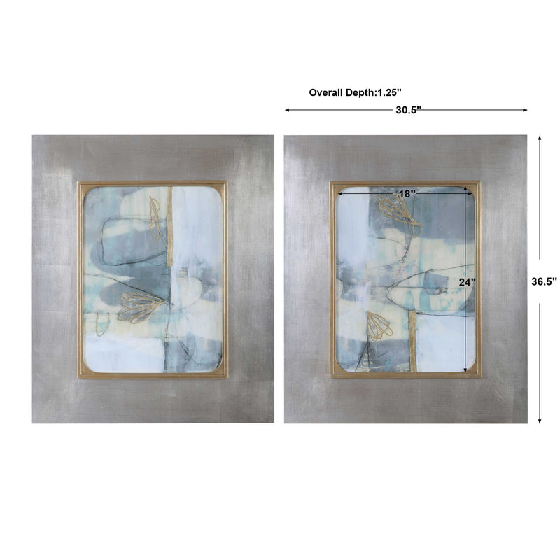 Uttermost Gilded Whimsy Abstract Prints Set/2