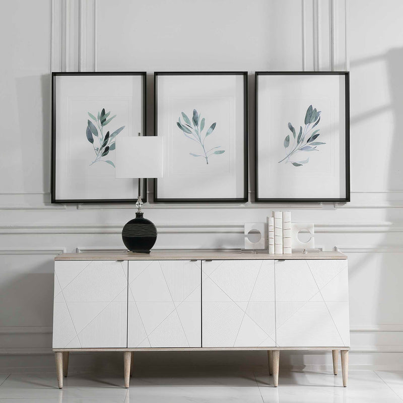 Uttermost Simple Sage Watercolor Prints Set/3