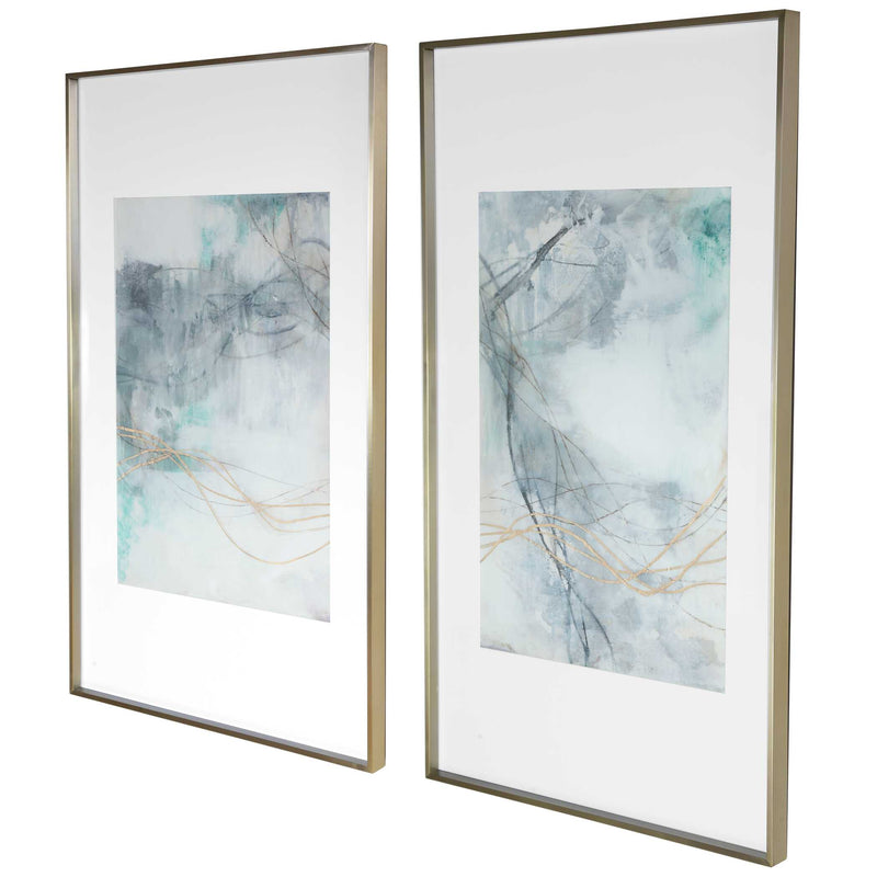 Uttermost Undulating Oro Abstract Prints Set/2