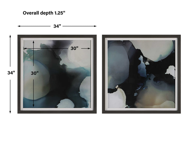 Uttermost Telescopic Abstract Framed Prints Set/2