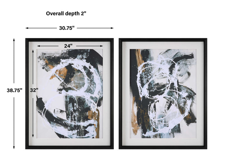 Uttermost Winterland Abstract Prints Set/2