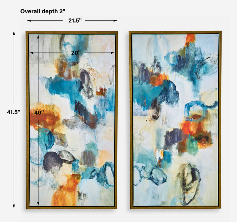 Uttermost Casual Moments Framed Abstract Art Set/2